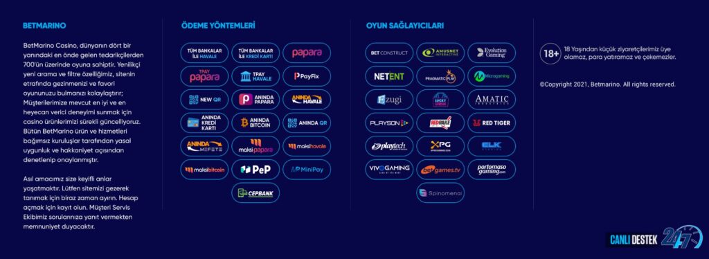 betmarino para yatırma